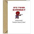 Funny Deadpool Birthday Card - Mr Pool Doesn't Care That it is Your Birthday