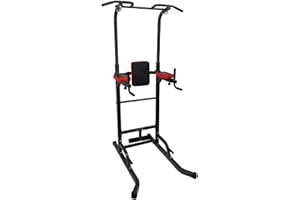 zoomyo Station de Musculation Power Tower Advanced, entraînement Multifonction 7 en 1 pour la Maison, Station de Musculation avec Barre de Traction, Dispositif de Sit-up et Barre à dips