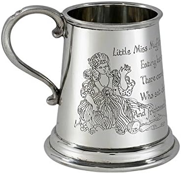 Wentworth Pewter - Little Miss Muffet Pewter Mug - 1/4 pint /H:75mm Base dia;75mm