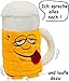 Produktbild 1 Stück _ großer sprechender Bierkrug -  Ich spreche Alles nach & Laufe dazu  - aus Stoff / Plüsch - mit Sound & Bewegung - spricht - Sprachaufzeichnung - B..
