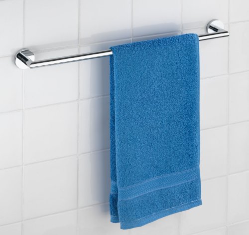 WENKO 17953100 Power-Loc Badetuchstange Uno Revello – Befestigen ohne bohren, Messing, 61 x 5.5 x 7 cm, Chrom - 3