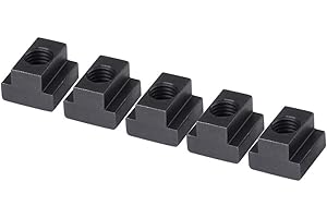 CIKONIELF 5 écrous à fente en T, finition oxyde noir avec rainures en T pour filetage M12 s'adaptent aux lots en T dans les tables de machines-outils