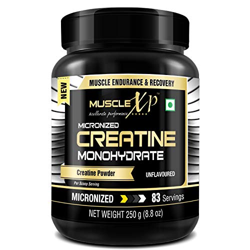 MuscleXP Micronized Creatine Monohydrate Powder, Unflavored, 250g (8.8oz) - 83 Servings