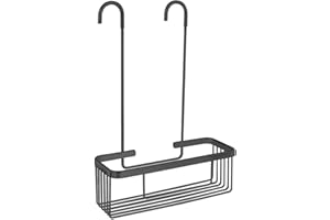 Nadi Collection Estanteria ducha sin taladro | Cesta de ducha colgar | Cesta colgante Inoxidable | Fácil instalación | Estante de ducha | Negro mate