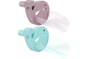 Extenseur de robinet, Rallonge de robinet d'eau, 2pcs Cartoon Silicone Tap Extender, Accessoires de salle de bain pour enfants, pour les bébés, les enfants en bas âge et les enfants(bleu+ violet)