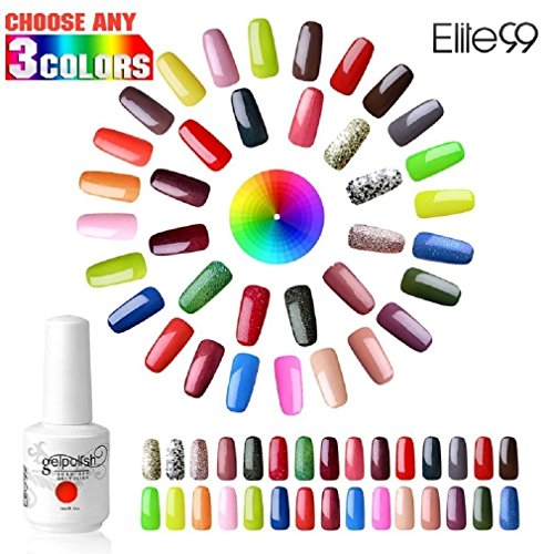 Elite99 Pick Any 3 Colours 15ml UV LED Gel Polish Soak Off Nail Varnish Nail Art Starter Set