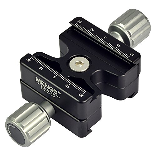 MENGS DDC-50 Doppel Kamera Klemme aus massivem Aluminium fr M6 Kameraschraube - Kompatibel mit AS Standard, wie ARCA-SWISS / KIRK / Wimberley / Markins / BENRO / SIRUI usw Schnellwechsel platten