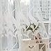 Produktbild Fenster Vorhang Fashion, yoyoug Weizen Sheer Vorhang Tüll Fenster Behandlung Voile Fall Querbehang 1 Paneel Stoff glatt weich und bequem Geeignet für Home, weiß, Einheitsgröße