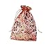 Bold N Elegant Wedding Party Favor Gift Organza Pouches Jewelery Pouches Candy Pouches Coin Potli Pouch Dry Fruit Pouches Pack of 50 Pouch (Red, 7 X 9 CM) RS.410.00