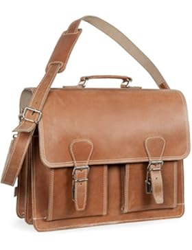 Hamosons – Leder Lehrertasche Aktentasche Modell 600 Schwarz, Braun, Cognac, Natur