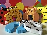 6 Stück B&B Original Türstopper Fingerschutz Klemmschutz Türstop Fingerklemmschutz Handschutz Kindertürsicherung Türpuffer niedliche Tiere - 4