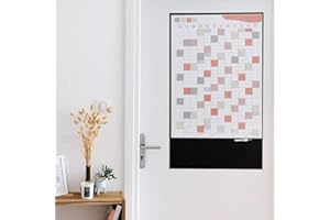 FERFLEX Planificateur annuel en terre cuite - Tableau magnétique - Tableau mémo - Élégant - 100 x 60 cm - Annuel