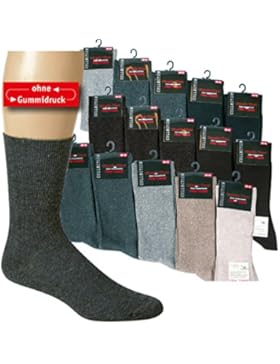10 Paar Gesundheitssocken Baumwolle ohne Gummidruck für Damen und Herren