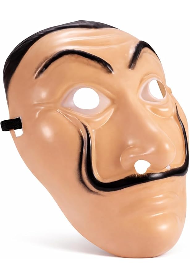 Set Costume La Casa Di Carta – Tuta Rossa, Maschera Salvador Dalì E Pistola Gonfiabile, Unisex Per Carnevale E Halloween, Taglia 180-200 Cm