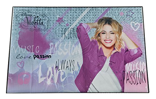 Preisvergleich Produktbild Undercover VIAE3100 - Schreibtischunterlage Disney Violetta, circa 59 x 39 cm, grau