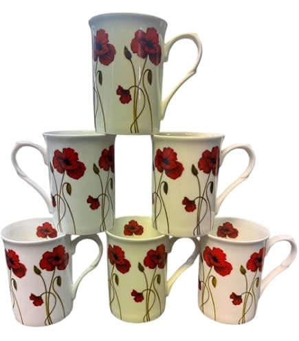 Set Di 4 Tazze Impilabili In Ceramica William Morris – Design Britannico Per Tè, Caffè E Bevande Calde, Idea Regalo Casa - 5