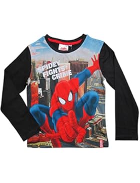 Spiderman Kollektion 2016 Langarmshirt 98 104 110 116 122 128 Shirt Jungen Ultimate Neu Top Marvel Schwarz