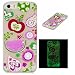 Produktbild iPhone 5 5S 5G / iPhone SE Luminous Hülle,Lonchee Relief Bunte Muster Intarsien Diamanten Leuchtend Luminous Noctilucent Handyhülle Weich TPU Handy Hülle Schutzhülle Etui mit Nachtleuchtende Funktion Hülle TPU Silikon Rückschale Silicon Cover Tasche Case Durchsichtig Transparent Etui Cover Protective Shell Soft Schutzhülle Telefon Kasten für iPhone 5 5S 5G / iPhone SE –Frucht