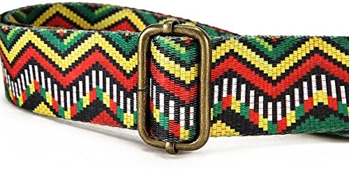 Guitar Strap,Loietnt Retro Strap for Guitar/Bass/Ukulele,Adjustable Length with Genuine Leather Ends including Strap Lock + Strap Button (Y1)