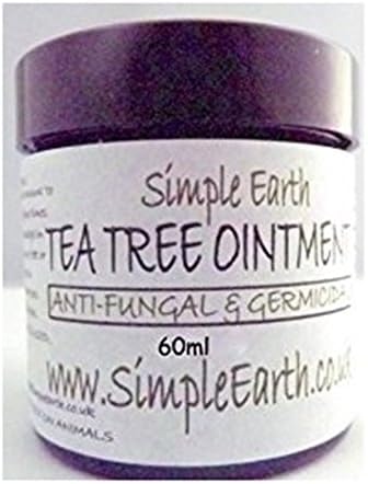 Natural Tea Tree Ointment 60ml, for spots, boils, burns, corns, itching from insect bites, chicken pox, warts, cold sores, cracked feet