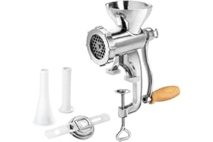 Metaltex 3-w-1 Jack Maszynka do Żywności z Akcesoriami, Aluminium, Srebrna, 14 x 10 x 26.5 cm