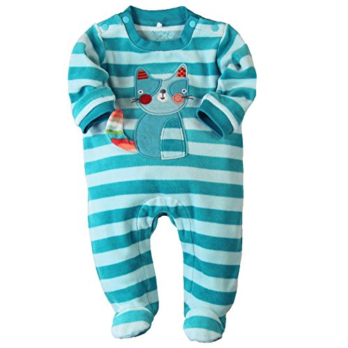 boboli Baby Boys VELOUR PLAY SUIT Full Sleepsuit