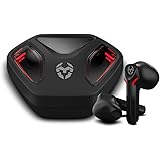 KROM KALL - Cuffie gaming stereo in-ear, Microfono integrato, Bluetooth 5.3 Latenza Zero, Push to Talk, 12 ore di autonomia, 