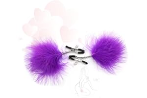 RiaKona Femme métal Pince Plume Pince Couple Article Romantique (Violet)