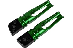 SINKEES Poggiapiedi per moto Pedane passeggero Accessori per moto in alluminio CNC, per Kawasaki Z900 2017-2018 per Z1000 2003-2018,Per Z800 2013-2016 per ZX6R 2005-2018 (Verde)