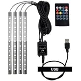 SAHLAN Ara&ccedil; I&ccedil;i Aydınlatma Kumandalı M&uuml;ziğe Duyarlı 12 Led Ayak Altı Led