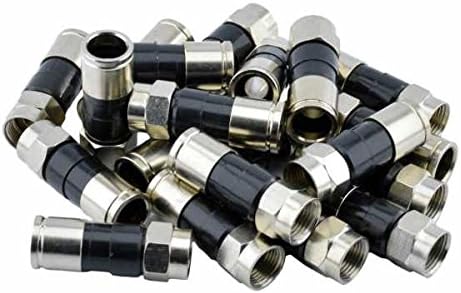 20x High Quality F Compression Connector for RG 6 Coaxial Cable, FK – 6 – 13)