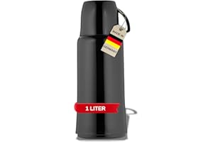 Helios Elegance Isolierflasche, Kunststoff, schwarz, 1 Liter, 6