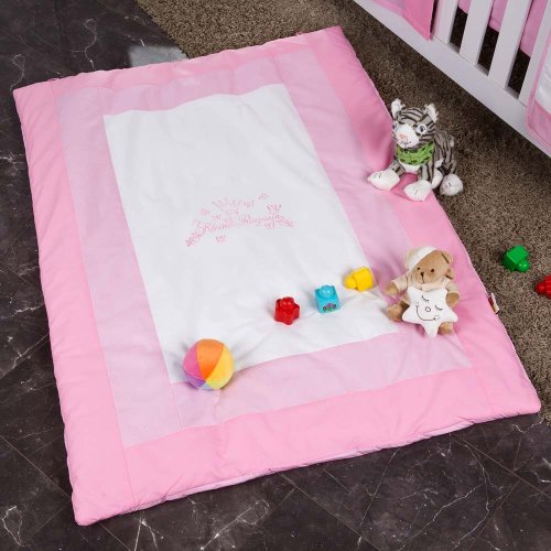 Krabbel- und Spieldecke von Kleiner Prinz oder Kleine Prinzessin in Blau, Rosa oder Cream, Farbe:Rosa;Motiv:Kleine Prinzessin - 4
