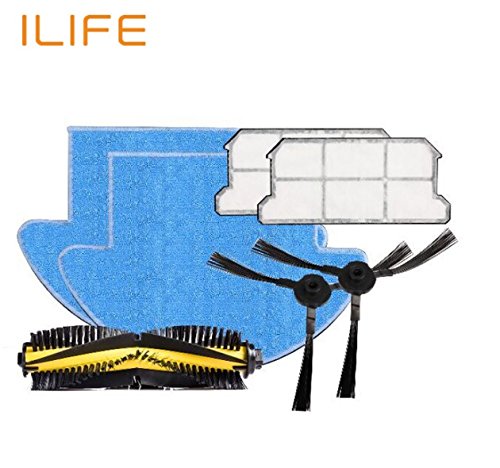Ilife V7S Robot Vacuum Cleaner Replacement Parts Replacement Kits Cleaning Vacuum HEPA Filter Side brush Main Bristle Brush