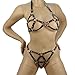 Produktbild Riemen Bikini, Fetisch 2-Teiler, erotische Frauen Bekleidung Tanga u. push-up BH, sexy Gogo Tabledance Clubwear, Erotik Damen-Dessous Zweiteiler SEE-X Mod. 9043