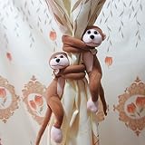 1 Paar Affe Curtain Tie Backs Kinder Zimmer Nursery Frech Spielen Monkey Vorhang binden zurück Raffhalter