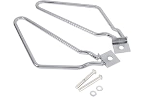 Yctze pour Sacoche latérale Moto Support de Support de Sacoche, 2X Supports de Fixation de sacoches de Moto Gauche + Droite pour XL883/1200 HD1450/1584(Argent)