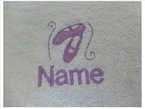 Bath Sheet with a Ballet Shoes Logo and Name of your choice, 100x150cm