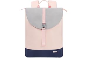 BITUOR Rucksack Damen Groß, Rucksäcke Mädchen, Tagesrucksack mit Laptopfach 15,6 Zoll, Wasserabweisender Schulrucksack Teenager, Reiserucksack, Elegant Backpack für Uni Business Freizeit, Rosa