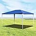 Produktbild wolketon Allzweck Partyzelt atmungsaktiv Pavillion Gartenzelt Blau Gartenpavillon für Garten Terrasse Feier Markt als Unterstand 3 x 4m ohne Seitenteilein Faltpavillon Gartenzelt