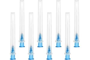 Shudyear 100pcs Dispensing Needle Accessories, Stainless Steel Industrial Needles Individually Packed (23G 32mm/1in)