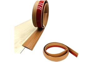 Zayejod 3 Meters Self Adhesive Carpet Edge Strip PVC Floor Transition Strips Laminate Door Threshold Strips Tile Edging Trim <5mm Threshold Transition,Yellow Wood Grain