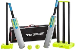 UBER GAMES Crazy Cricket Set - Senior - Bat size 6 - Kwik, Quick, Beach, Park Games, Fun, Outdoor