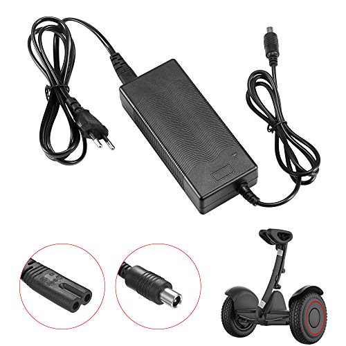Topwor Cargador De Scooter para Xiaomi Scooter Eléctrico con Luz Indicadora 42v 2a Adaptador De Batería Cargador Fuente De Alimentación (Negro)