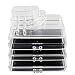 Imurz Clear Acrylic Makeup Box Transparent Organiser Cosmetic Display 3 Storage Case Make Up Nail Polish Varnish Display Stand