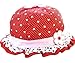 Ama-ZODE Baby Girls Infant Kids Summer Bowtie Heart-shaped Ruffle Flower Sun Hats Caps (Red)