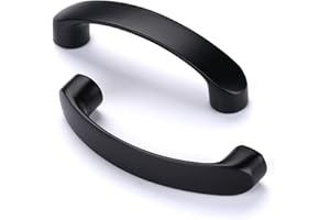 JNRFTY 10 Pezzi Maniglia per mobili cucina, cassetti, mobili camera da letto distanza tra i fori 64 MM,in Alluminio,Schwarz