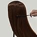 26" 66CM Hairdressing Training Head 30% Real Hair Mannequin Doll Clamp Light Brown