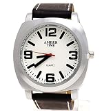 Klassische Herren Armband Uhr in Schwarz Silber