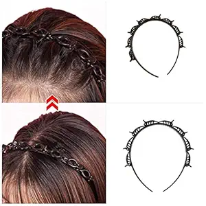 Trending Trunks Headbands, Accessories Hair Twister, Hairstyle Braid Tool, Hair Clips for Girl and Lady, Barrettes for Thin or Thick Hair, Hairstyle Hairpin, Alligator Clips (pack of 2) (Colour Black)